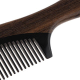 Maxbell Handmade Wood Comb Handheld Scalp Massage Brush Detangling Comb W/ Handle