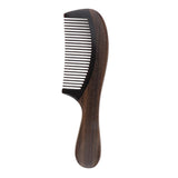 Maxbell Handmade Wood Comb Handheld Scalp Massage Brush Detangling Comb W/ Handle