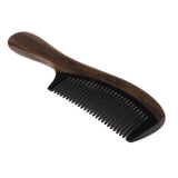 Maxbell Handmade Wood Comb Handheld Scalp Massage Brush Detangling Comb W/ Handle