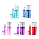 Maxbell 3pcs Empty Refillable Container Essential Oil Roller Bottles Vials Sky Blue
