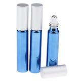 Maxbell 3pcs Empty Refillable Container Essential Oil Roller Bottles Vials Royalblue