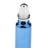 Maxbell 3pcs Empty Refillable Container Essential Oil Roller Bottles Vials Royalblue