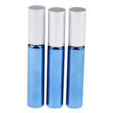 Maxbell 3pcs Empty Refillable Container Essential Oil Roller Bottles Vials Royalblue