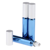 Maxbell 3pcs Empty Refillable Container Essential Oil Roller Bottles Vials Royalblue