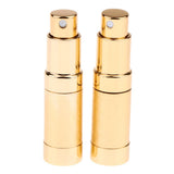 Maxbell 2Pcs Portable 6ml Refillable Perfume Atomizer Empty Bottle Pump Spray Golden