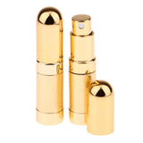 Maxbell 2Pcs Portable 6ml Refillable Perfume Atomizer Empty Bottle Pump Spray Golden