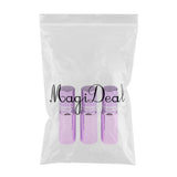 Maxbell 3Pcs Empty Roll on Bottles 5ml Glass Roller Bottle for Perfume Essential Oil Purple