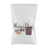 Max Set of 7 Stones Engraved Symbols Polished Palm Stones Reiki Colored Crystal