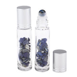 Max 10ml Crystal Glass Roll-onBottle Natural Crystal Stone Lazurite