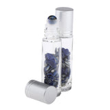 Max 10ml Crystal Glass Roll-onBottle Natural Crystal Stone Lazurite