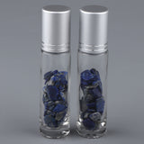 Max 10ml Crystal Glass Roll-onBottle Natural Crystal Stone Lazurite