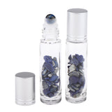 Max 10ml Crystal Glass Roll-onBottle Natural Crystal Stone Lazurite