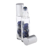 Max 10ml Crystal Glass Roll-onBottle Natural Crystal Stone Lazurite