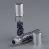Max 10ml Crystal Glass Roll-onBottle Natural Crystal Stone Lazurite