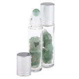 Max 10ml Crystal Glass Roll-onBottle Natural Crystal Stone Green Aventurine