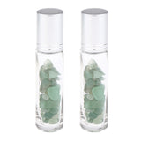 Max 10ml Crystal Glass Roll-onBottle Natural Crystal Stone Green Aventurine