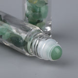 Max 10ml Crystal Glass Roll-onBottle Natural Crystal Stone Green Aventurine