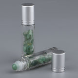 Max 10ml Crystal Glass Roll-onBottle Natural Crystal Stone Green Aventurine