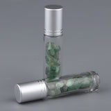 Max 10ml Crystal Glass Roll-onBottle Natural Crystal Stone Green Aventurine