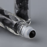 Max 10ml Crystal Glass Roll-onBottle Natural Crystal Stone Obsidian