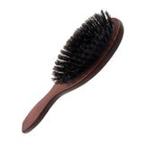 Maxbell Bristle Cushion Massage Brush Detangling Comb Hair Brush Dark Brown