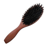 Maxbell Bristle Cushion Massage Brush Detangling Comb Hair Brush Dark Brown