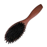 Maxbell Bristle Cushion Massage Brush Detangling Comb Hair Brush Dark Brown