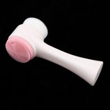 Maxbell Double Ended Face Cleansing Brush Professional Scrubbers Exfoliator Pink