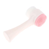 Maxbell Double Ended Face Cleansing Brush Professional Scrubbers Exfoliator Pink