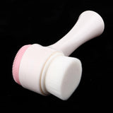 Maxbell Double Ended Face Cleansing Brush Professional Scrubbers Exfoliator Pink