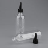Maxbell 5Pieces 250ml Empty Refillable Cosmetics Sub Bottles Travel Black Tip Cover