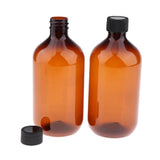 Maxbell Empty Plastic Shampoo Gel Bottles for Liquid Essential Oil Lotion 500ml Tawny