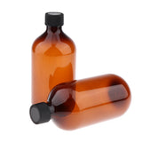 Maxbell Empty Plastic Shampoo Gel Bottles for Liquid Essential Oil Lotion 500ml Tawny