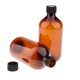 Maxbell Empty Plastic Shampoo Gel Bottles for Liquid Essential Oil Lotion 500ml Tawny