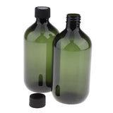 Maxbell Empty Plastic Shampoo Gel Bottles for Liquid Essential Oil Lotion 500ml Pickles Green