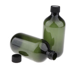 Maxbell Empty Plastic Shampoo Gel Bottles for Liquid Essential Oil Lotion 500ml Pickles Green