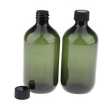 Maxbell Empty Plastic Shampoo Gel Bottles for Liquid Essential Oil Lotion 500ml Pickles Green
