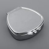 Maxbell Stainless Candy Pill Box Portable Tin Pots Cosmetic Jars Cases Container Trapezoid