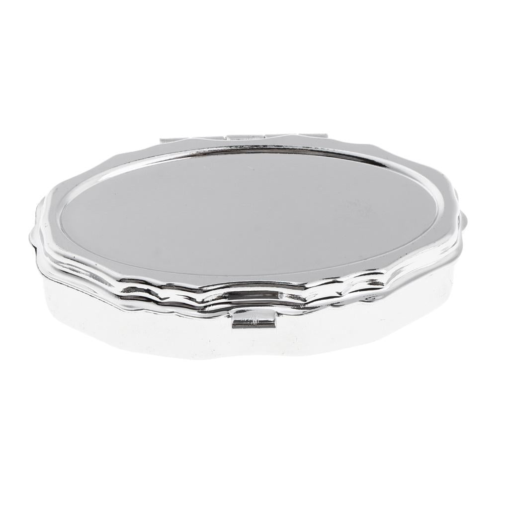 Maxbell Stainless Candy Pill Box Portable Tin Pots Cosmetic Jars Cases Container Rhombus