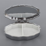 Maxbell Stainless Candy Pill Box Portable Tin Pots Cosmetic Jars Cases Container Rhombus