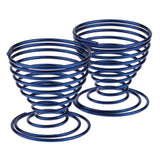 Maxbell 2Pcs Beauty Makeup Sponge Powder Puff Drying Rack Organizer Stand Shelf Blue