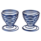 Maxbell 2Pcs Beauty Makeup Sponge Powder Puff Drying Rack Organizer Stand Shelf Blue