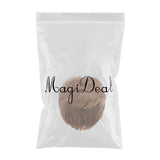 Maxbell 10'' Short Pixie Cut Curly Wig Women Human Hair Layered Wavy Wig Light Brown