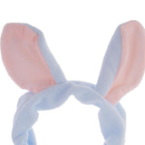 Maxbell Lovely Rabbit Ears Hair Band Soft Flocking Head Wrap Makeup Headband Blue