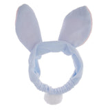 Maxbell Lovely Rabbit Ears Hair Band Soft Flocking Head Wrap Makeup Headband Blue