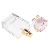 Maxbell Empty Glass Perfume Fragrance Bottle Aftershave Spray Containers 50ml Pink Cap