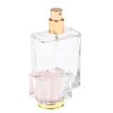 Maxbell Empty Glass Perfume Fragrance Bottle Aftershave Spray Containers 50ml Pink Cap