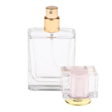 Maxbell Empty Glass Perfume Fragrance Bottle Aftershave Spray Containers 50ml Pink Cap