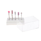 Maxbell 10Pcs Stainless Nail Drill Bit Grinding Head for Electric Nail Machine White