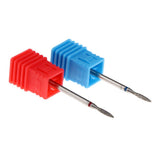 Maxbell 2Pcs Nail Drill Bits Diamond Cuticle Clean Electric Files Buffing Tool 02